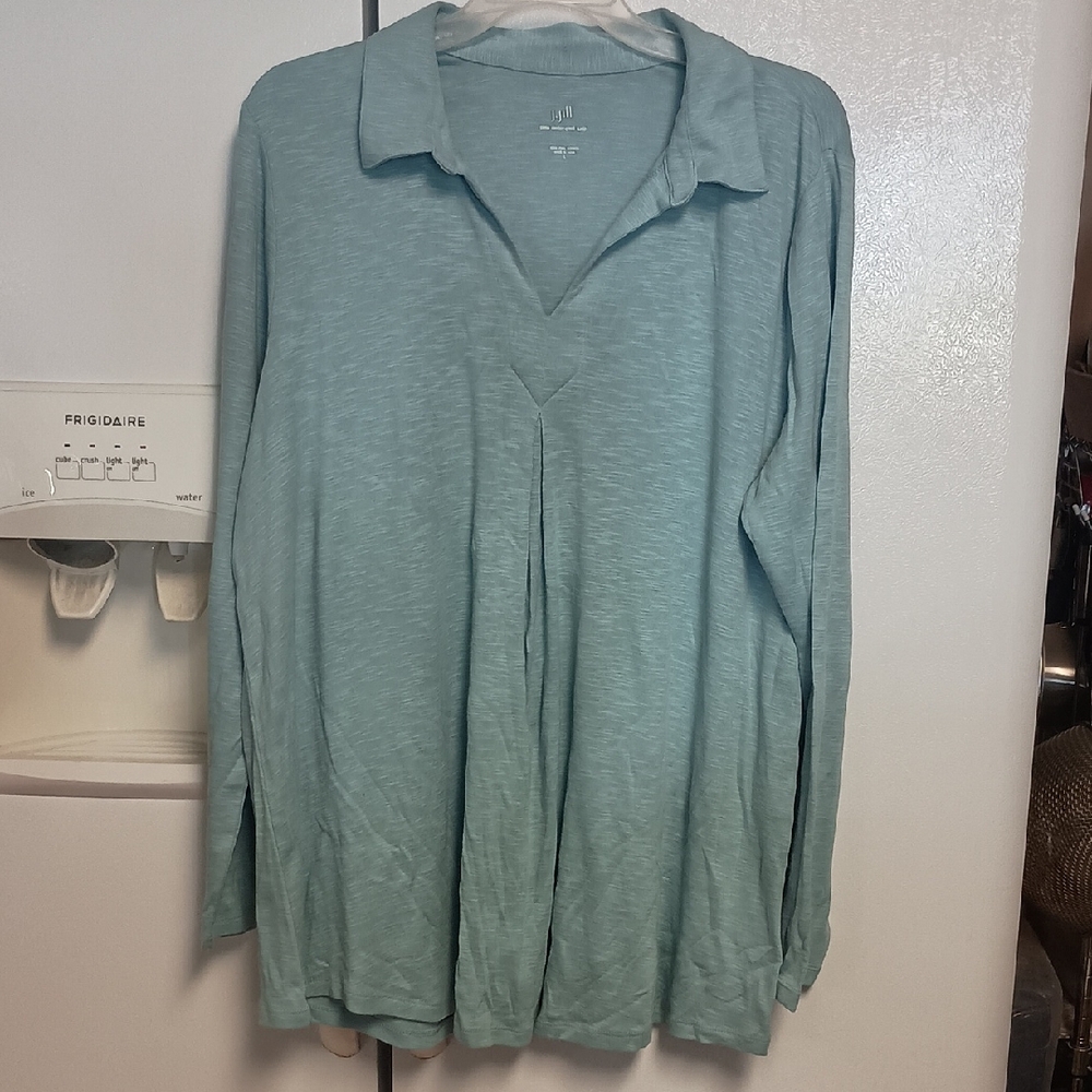 J. Jill Light Blue Pima Cotton Tunic